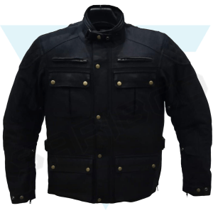 Wax Cotton Motorcycle Jacket – Classic Vintage Riding Gear
