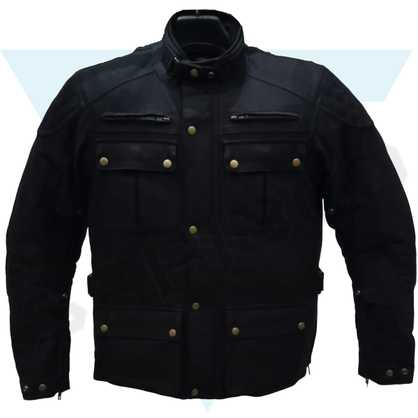 Men’s Wax Cotton Motorcycle Jacket SC01