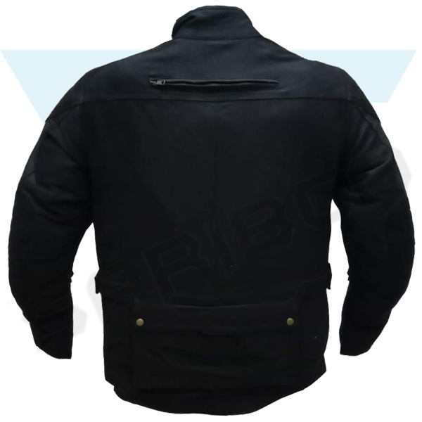 Men’s Wax Cotton Motorcycle Jacket SC01 - Image 2