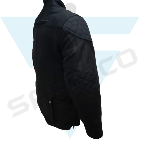 Men’s Wax Cotton Motorcycle Jacket SC01 - Image 4