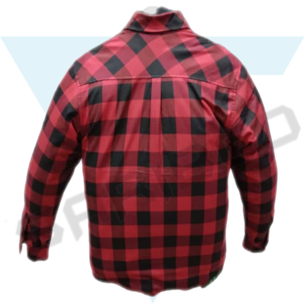 Men's Biker Protective Flannel Shirt SC04 - Image 4